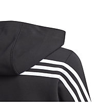 adidas B 3S Full-Zip - felpa con cappuccio - bambino, Black