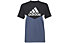 adidas B Cb T Ess - T-shirt - bambino, Black/Blue/Orange