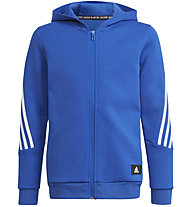 adidas B Future Icons 3S Full Zip Hdy - giacca della tuta - bambino , Light Blue