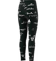 adidas Bluv Tig Jr - leggings fitness - ragazza, Black