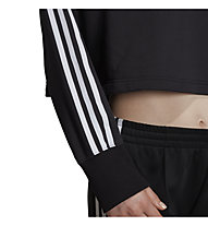 adidas Originals Cropped - Kapuzenpullover - Damen, Black/White