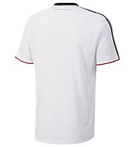 adidas DFB H Rep Tee T-Shirt Calcio, Wht/Blk/Red/Silver