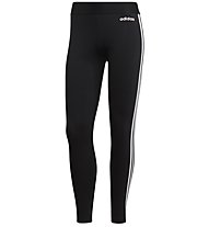 adidas Essential 3S - pantaloni lunghi fitness - donna, Black/White