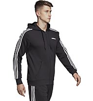 adidas Essentials 3 Stripes - giacca della tuta con cappuccio - uomo, Black/White