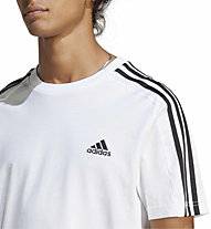 adidas Essentials Single Jersey 3 Stripes - T-Shirt - Herren, White