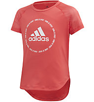 adidas Logo - t-shirt fitness - bambina, Red