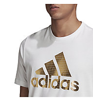 adidas M Logo Box Foil - T-Shirt - Herren, White/Gold