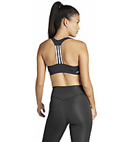 adidas Ms 3 Stripes W - reggiseno sportivo medio sostegno - donna, Black