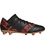 adidas Nemeziz 17.3 FG - scarpe da calcio terreni compatti, Black/Red/Gold