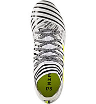 adidas Nemeziz 17.3 FG Junior - Kinderfußballschuh für festen Untergrund, White/Black/Yellow
