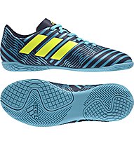 adidas Nemeziz 17.4 Indoor Junior - scarpe calcetto indoor, Blue/Yellow