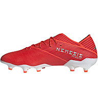 adidas Nemeziz 19.1 FG - scarpe da calcio terreni compatti, Red/White