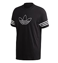 adidas Originals Outline - T-shirt fitness - uomo, Black