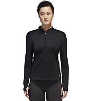 adidas Response Climawarm 1/2 Zip - maglia running - donna, Black