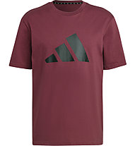 adidas Sportswear Future Icons Three Bar - T-Shirt - Herren , Dark Red