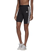adidas W Must Haves 3-Stripes Cotton Short Tights - Trainingshose - Damen, Black/White