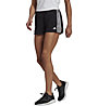 adidas Woven 3-Stripes Sport - pantaloni fitness corti - donna, Black
