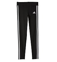 adidas Tight Gear Up 3-Stripes - pantaloni fitness - ragazza, Black/White