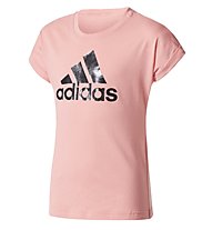 adidas Youth Logo - T-Shirt Fitness - Mädchen, Pink