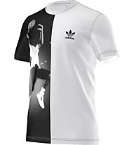 adidas Originals Ball Photo Tee Herren T-Shirt Fitness Kurzarm, White/Black