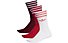 adidas Originals Solid Crew Sock 3 Pack - calzini fitness, White/Red/Dark Red