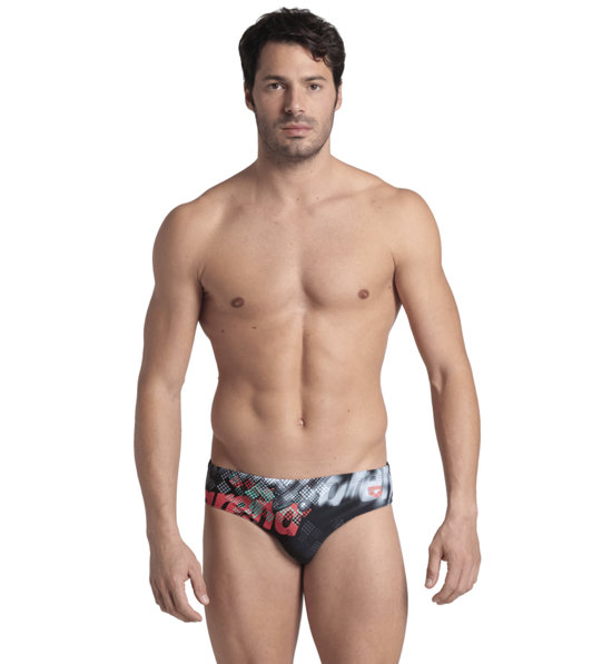 ARENA Herren Badeanzug Earth Texture – Mit UV-Schutz, MaxLife-Stoff, Seitlich 7 Cm