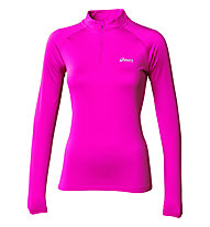 Asics Essential Winter 1/2 Zip maglia running donna, Pink Glow