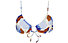 Barts Lunan Bow Tie - reggiseno costume - donna, Blue/Orange/White