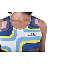 Biciclista Holliwood Party - top bici - donna, White/Blue