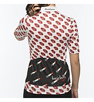 Biciclista Lipstick - maglia da bici - donna, White/Red