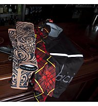 Biciclista Maori - Armwärmer mit Tattooprint, Rose/Blue