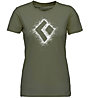 Black Diamond W Chalked Up 2.0 SS - T-shirt - donna, Dark Green