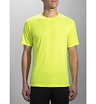 Brooks Distance Short Sleeve - maglia running, Yellow
