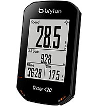 Bryton Rider 420 T - Radcomputer + Trittfrequenz- u. Herzfrequenzsensor, Black