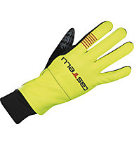 Castelli Gara Midweight Glove WINDSTOPPER - guanti bici, Yellow Fluo/Black