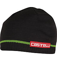 Castelli Spensierato Beanie - berretto bici, Black/Sprint Green