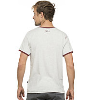 Chillaz Carabiner Soup - T-shirt - uomo, Light Grey/Dark Red