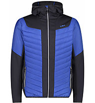 CMP Hybrid Jacket Fix Hood - giacca trekking - uomo, Blue/Light Blue