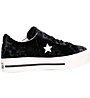 Converse One Star Ox Platform Shiny Vel - sneakers - donna, Black/White