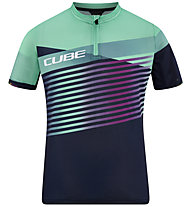 Cube Teamline Rookie S/S - maglia ciclismo - bambino, Blue/Green