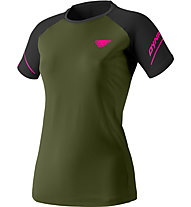 Dynafit Alpine Pro - Trailrunningshirt Kurzarm - Damen, Dark Green/Black/Pink