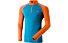 Dynafit Tour Dryarn Merino - Langarmshirt mit Reißverschluss - Herren, Orange/Light Blue