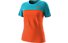 Dynafit Traverse S-Tech S/S W - T-shirt alpinismo - donna, Orange/Light Blue