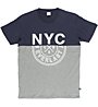 Everlast Jersey Mano Carbonio T-Shirt fitness, Grey/Blue