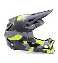 Fox YTH Rampage Camo - MTB Helm - Kinder, Grey/Green