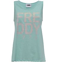 Freddy College Summer - ärmelloses T-Shirt Fitness - Damen, Light Blue