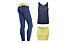 Freddy Fitness-Komplet: Pant + Shirt + Top, Blue/Lime