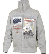 Get Fit Sweatshirt Jacke Boy, Grey/Usa