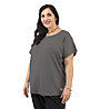 Get Fit Plus Short Plus - T-shirt fitness - donna, Black/White
