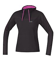 GORE RUNNING WEAR Essential Lady Hoody - maglia running con cappuccio - donna, Black/Pink